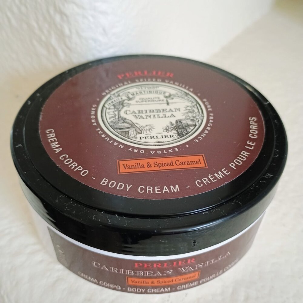 BNWT PERLIER CARIBBEAN VANILLA & SPICED CARAMEL BODY CREAM FULL SIZE
